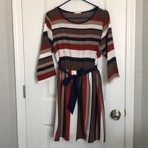 Everly Striped Dress (L)